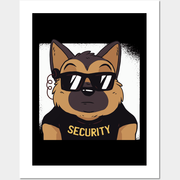 German Sheperd Security Wall Art by TheRealestDesigns